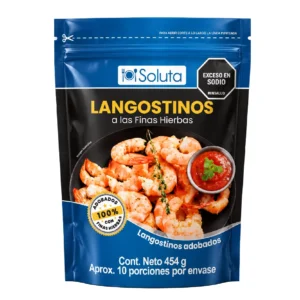 LANGOSTINOS ADOBADOS A LAS FINAS HIERBAS - SOLUTA X 454 g