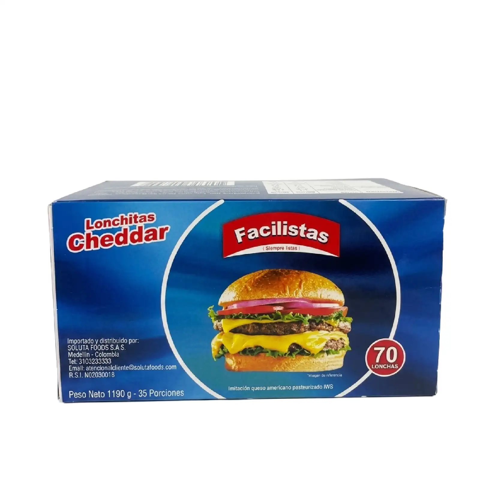 QUESO CHEDDAR 70 LONCHAS